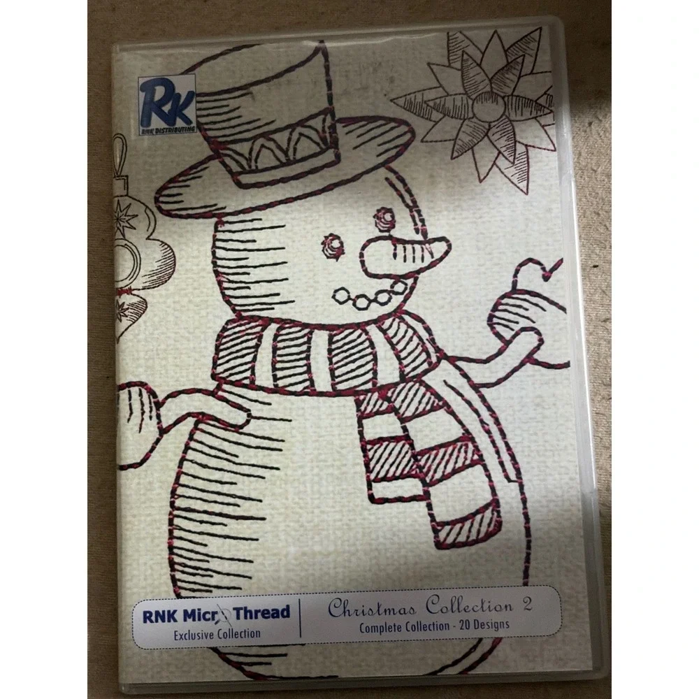 RNK Micro Thread Christmas Collection 2 Machine Embroidery Designs 20 Designs CD